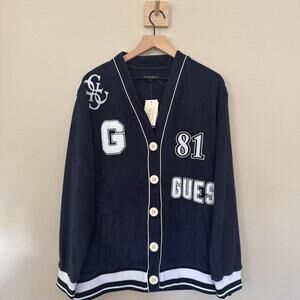 GUESS Cardigan Women's M Blue NWT V-Neck